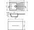Мойка mixline ML-GM20 с крылом, серая, 310, 480х830х190 мм 525158 5