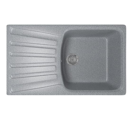 Мойка mixline ML-GM20 с крылом, темно-серая, 309, 480х830х190 мм 525160