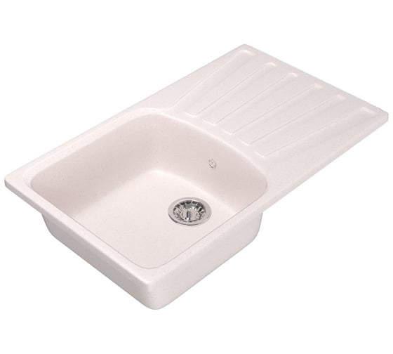 Мойка mixline ML-GM20 с крылом, светло-розовая, 311, 480х830х190 мм 525161