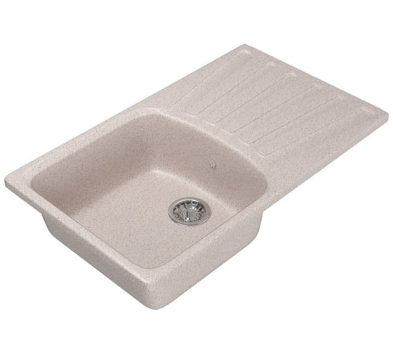Мойка mixline ML-GM20 с крылом, песочная, 302, 480х830х190 мм 525157