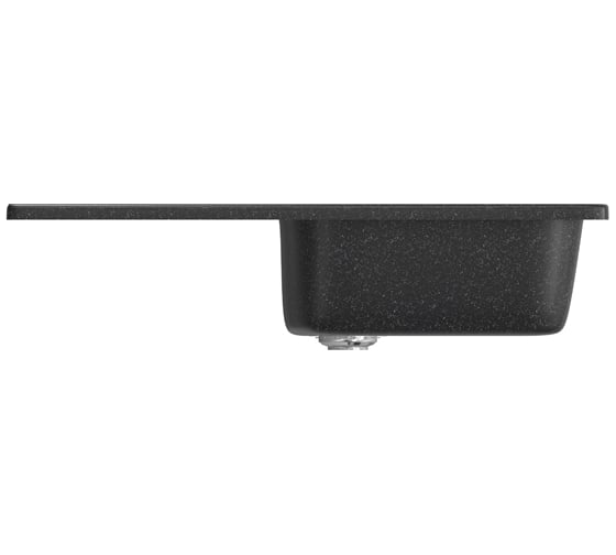 Мойка mixline ML-GM20 с крылом, черная, 308, 480х830х190 мм 525159