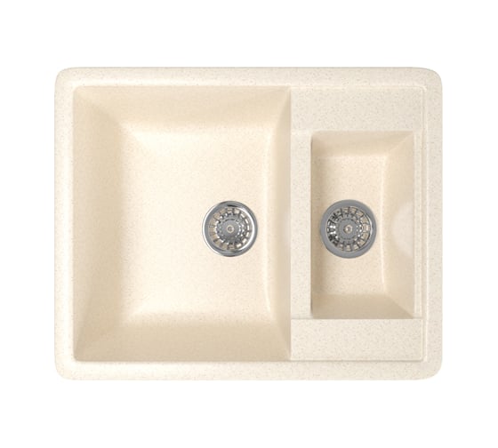 Мойка mixline ML-GM21 двухчашевая, бежевая, 328, 485х600х190 мм 525171