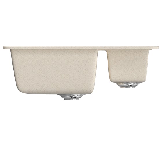 Мойка mixline ML-GM21 двухчашевая, бежевая, 328, 485х600х190 мм 525171