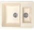 Мойка mixline ML-GM21 двухчашевая, бежевая, 328, 485х600х190 мм 525171 2