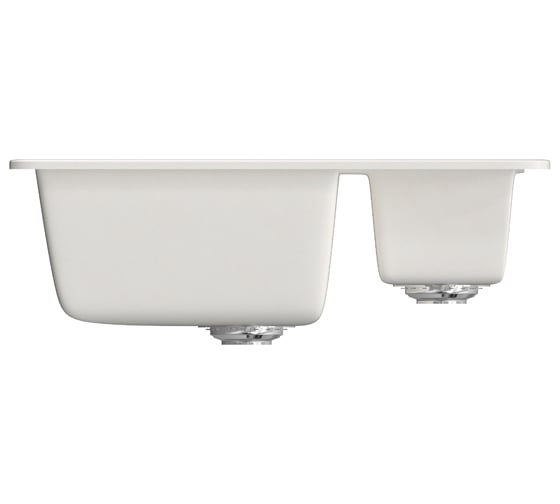 Мойка mixline ML-GM21 двухчашевая, молоко, 341, 485х600х190 мм 532402