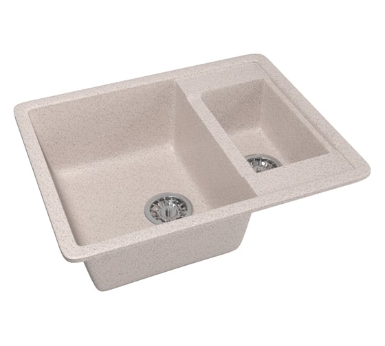 Мойка mixline ML-GM21 двухчашевая, песочная, 302, 485х600х190 мм 525165 1