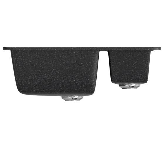 Мойка mixline ML-GM21 двухчашевая, черная, 308, 485х600х190 мм 525167