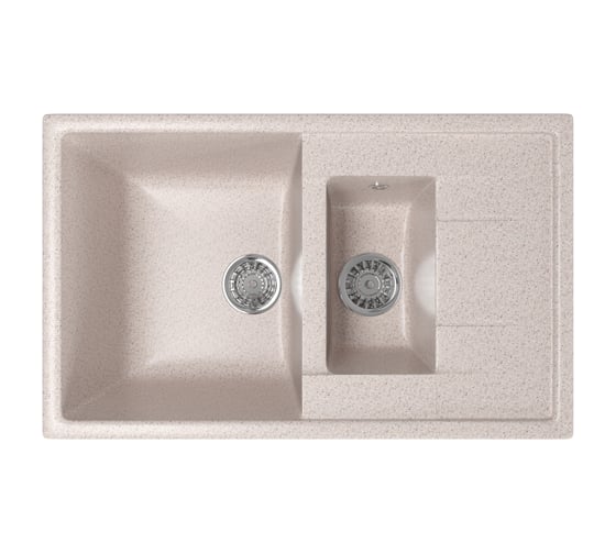 Мойка mixline ML-GM22 двухчашевая, с крылом, песочная, 302, 495х770х195 мм 525173