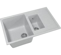 Мойка mixline ML-GM22 двухчашевая, с крылом, серая, 310, 495х770х195 мм 525177