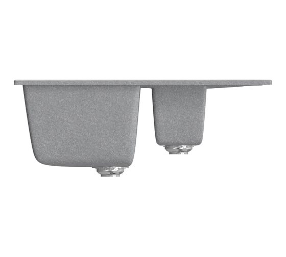 Мойка mixline ML-GM22 двухчашевая, с крылом, графит, 342, 495х770х195 мм 533164
