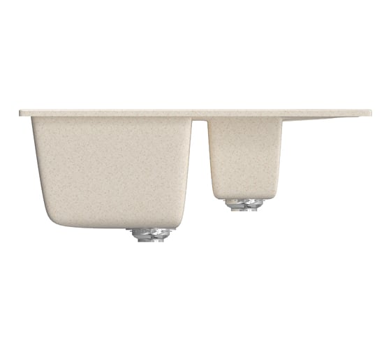 Мойка mixline ML-GM22 двухчашевая, с крылом, бежевая, 328, 495х770х195 мм 525182
