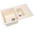 Мойка mixline ML-GM22 двухчашевая, с крылом, бежевая, 328, 495х770х195 мм 525182 1