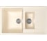 Мойка mixline ML-GM22 двухчашевая, с крылом, бежевая, 328, 495х770х195 мм 525182 2
