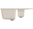 Мойка mixline ML-GM22 двухчашевая, с крылом, бежевая, 328, 495х770х195 мм 525182 3