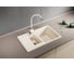 Мойка mixline ML-GM22 двухчашевая, с крылом, бежевая, 328, 495х770х195 мм 525182 4