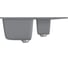Мойка mixline ML-GM22 двухчашевая, с крылом, темно-серая, 309, 495х770х195 мм 525179 3