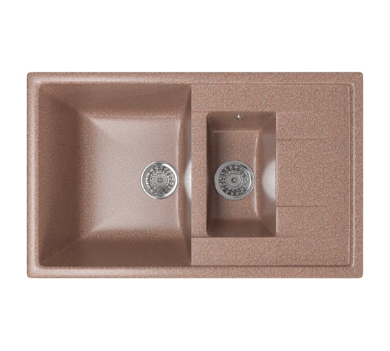 Мойка mixline ML-GM22 двухчашевая, с крылом, терракотовая, 307, 495х770х195 мм 525181