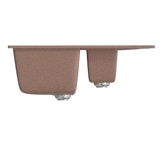 Мойка mixline ML-GM22 двухчашевая, с крылом, терракотовая, 307, 495х770х195 мм 525181