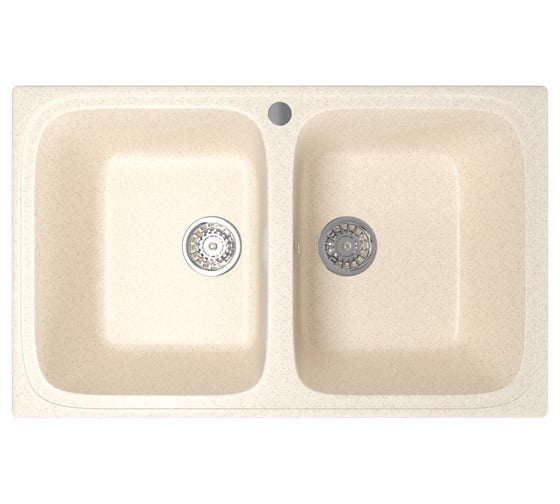 Мойка mixline ML-GM23 двухчашевая, бежевая, 328, 495х775х200 мм 525190