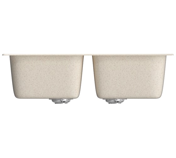 Мойка mixline ML-GM23 двухчашевая, бежевая, 328, 495х775х200 мм 525190