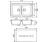Мойка mixline ML-GM23 двухчашевая, бежевая, 328, 495х775х200 мм 525190 5