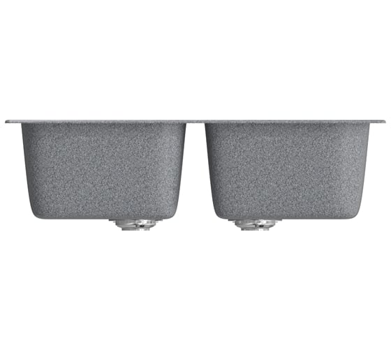 Мойка mixline ML-GM23 двухчашевая, темно-серая, 309, 495х775х200 мм 525187