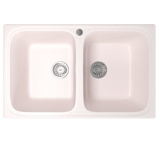 Мойка mixline ML-GM23 двухчашевая, светло-розовая, 311, 495х775х200 мм 525188