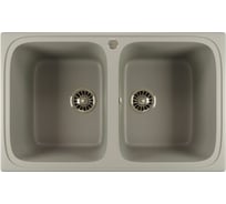 Мойка mixline ML-GM23 двухчашевая, графит, 342, 495х775х200 мм 533165