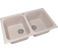 Мойка mixline ML-GM23 двухчашевая, песочная, 302, 495х775х200 мм 525184