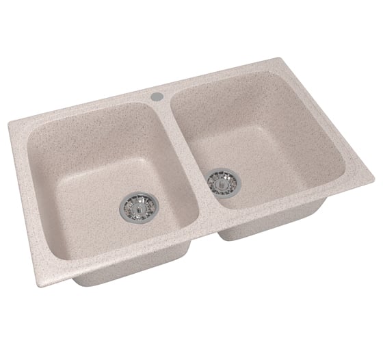Мойка mixline ML-GM23 двухчашевая, песочная, 302, 495х775х200 мм 525184 1