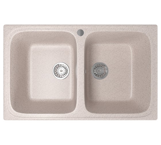 Мойка mixline ML-GM23 двухчашевая, песочная, 302, 495х775х200 мм 525184
