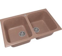 Мойка mixline ML-GM23 двухчашевая, терракотовая, 307, 495х775х200 мм 525189