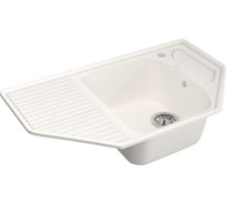 Мойка mixline ML-GM24 угловая, с крылом, молоко, 341, 490х780х170 мм 532405
