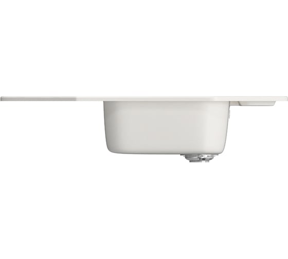 Мойка mixline ML-GM24 угловая, с крылом, молоко, 341, 490х780х170 мм 532405