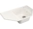 Мойка mixline ML-GM24 угловая, с крылом, молоко, 341, 490х780х170 мм 532405 1