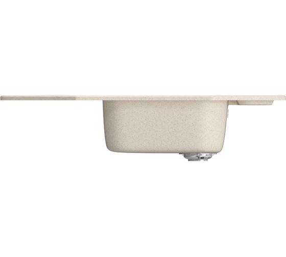 Мойка mixline ML-GM24 угловая, с крылом, бежевая, 328, 490х780х170 мм 525198