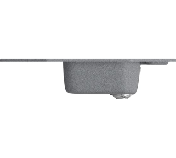 Мойка mixline ML-GM24 угловая, с крылом, темно-серая, 309, 490х780х170 мм 525195