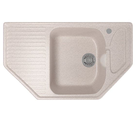 Мойка mixline ML-GM24 угловая, с крылом, песочная, 302, 490х780х170 мм 525192