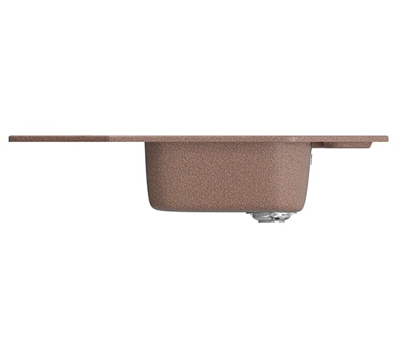 Мойка mixline ML-GM24 угловая, с крылом, терракотовая, 307, 490х780х170 мм 525197