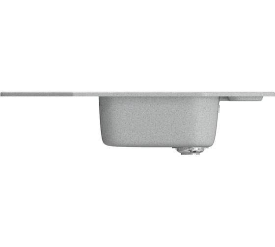 Мойка mixline ML-GM24 угловая, с крылом, серая, 310, 490х780х170 мм 525193