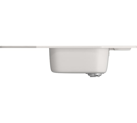 Мойка mixline ML-GM24 угловая, с крылом, белая, 331, 490х780х170 мм 525199