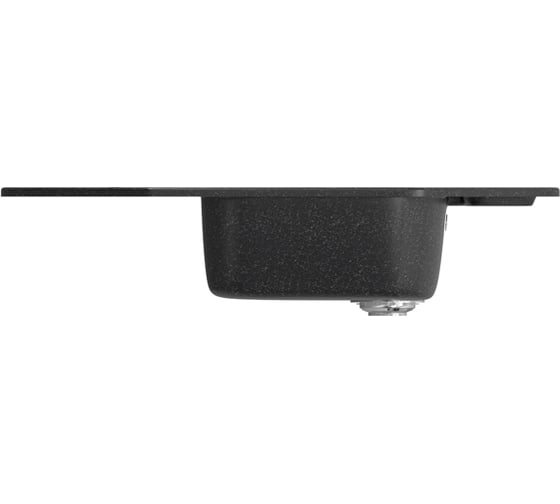 Мойка mixline ML-GM24 угловая, с крылом, черная, 308, 490х780х170 мм 525194