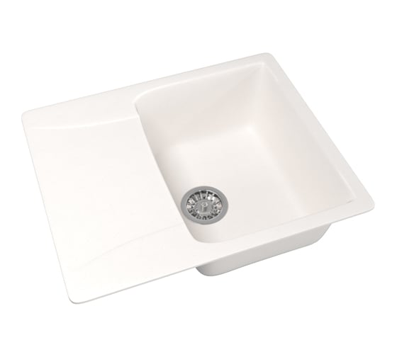 Мойка mixline ML-GM26 с крылом, белая, 331, 470х580х190 мм 525215