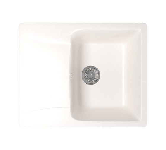 Мойка mixline ML-GM26 с крылом, белая, 331, 470х580х190 мм 525215