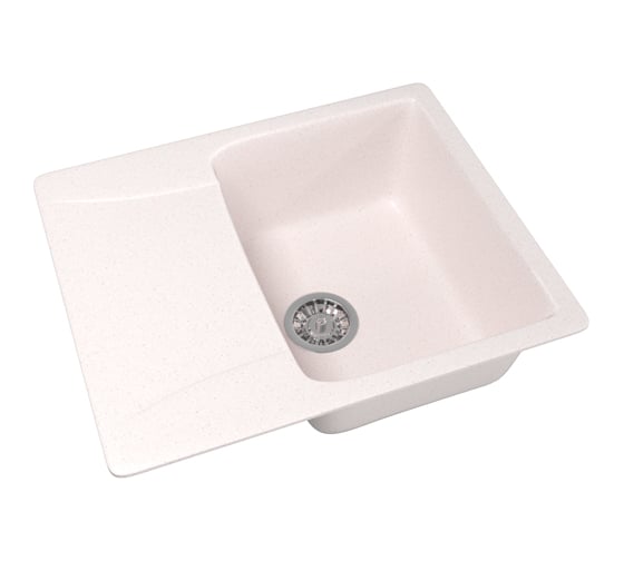 Мойка mixline ML-GM26 с крылом, светло-розовая, 311, 470х580х190 мм 525212 1