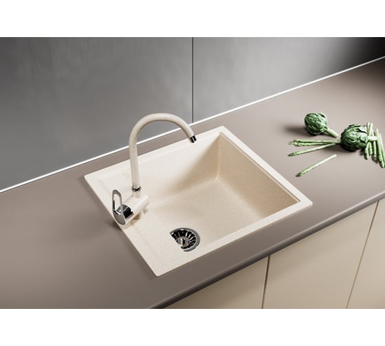 Мойка mixline ML-GM28 бежевая, 328, 445х500х190 мм 533504