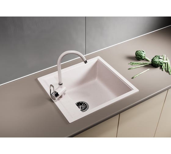 Мойка mixline ML-GM28 светло-розовая, 311, 445х500х190 мм 533509