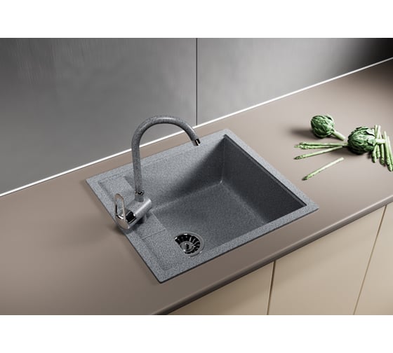 Мойка mixline ML-GM28 темно-серая, 309, 445х500х190 мм 533511