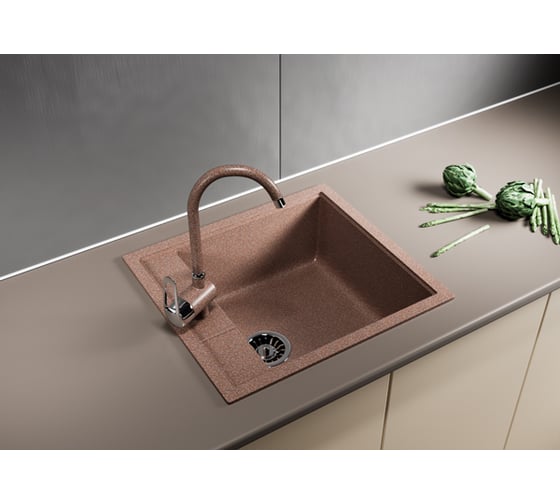 Мойка mixline ML-GM28 терракотовая, 307, 445х500х190 мм 533512