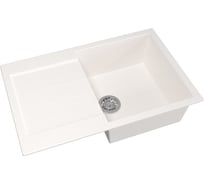 Мойка mixline ML-GM31 с крылом, белая, 331, 495х770х190 мм 537712